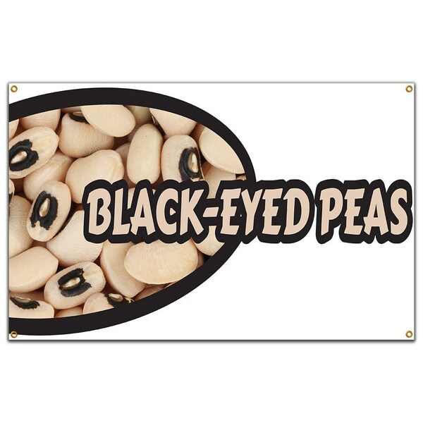 Black Eyed Peas Banner Concession Stand Food Truck Single Sided